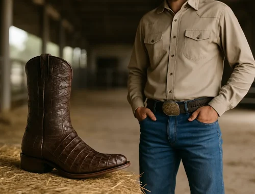 Bota de jacaré: luxo que aguenta a lida