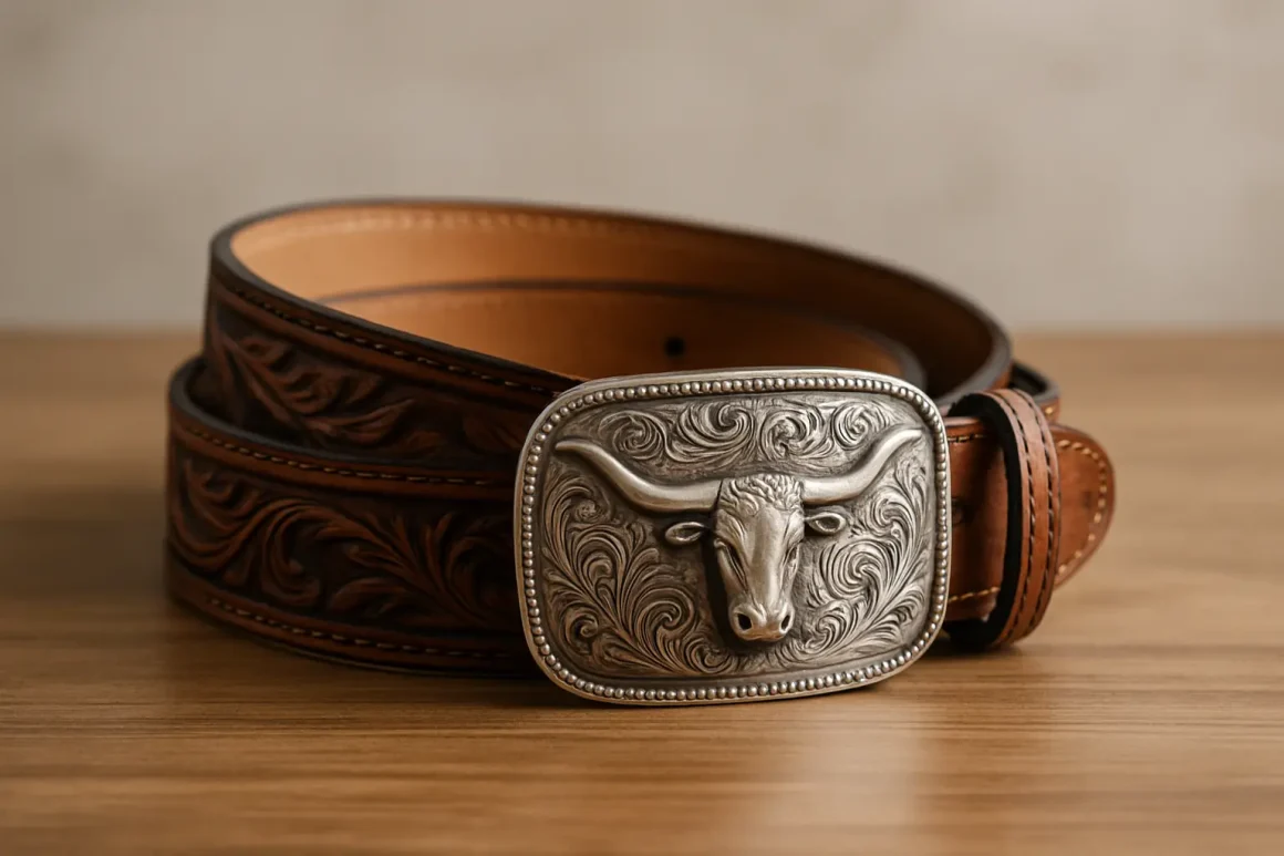 Cinto country de couro com fivela: escolha certa