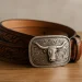 Cinto country de couro com fivela: escolha certa