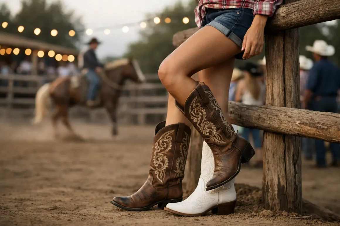 Botas femininas para festa de rodeio