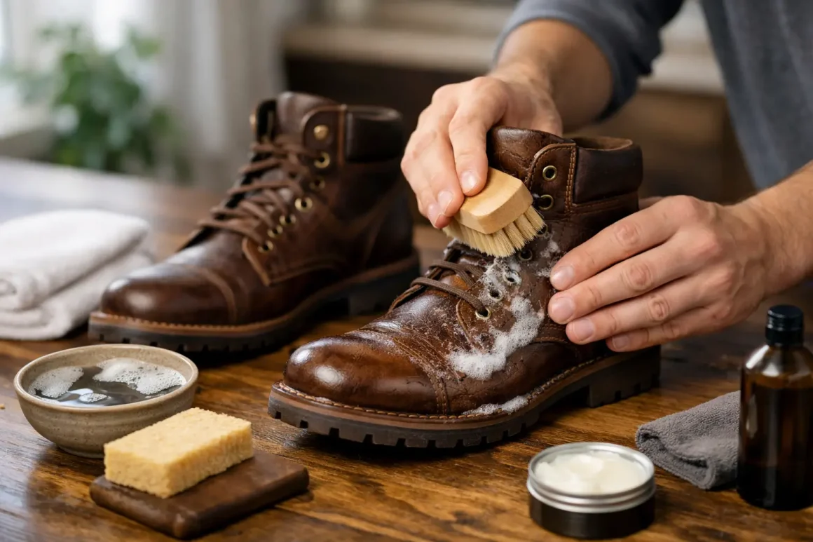 Como limpar bota de couro sem estragar
