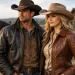 Jaqueta de couro na moda country