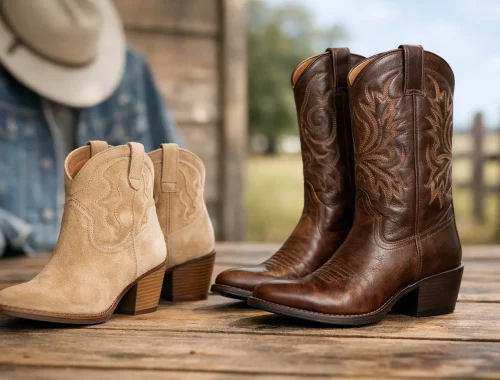 Bota western feminina vs bota texana