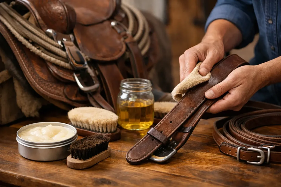 Guia de conservação de arreio de couro