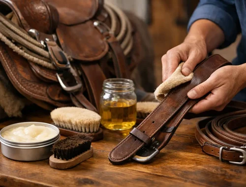 Guia de conservação de arreio de couro