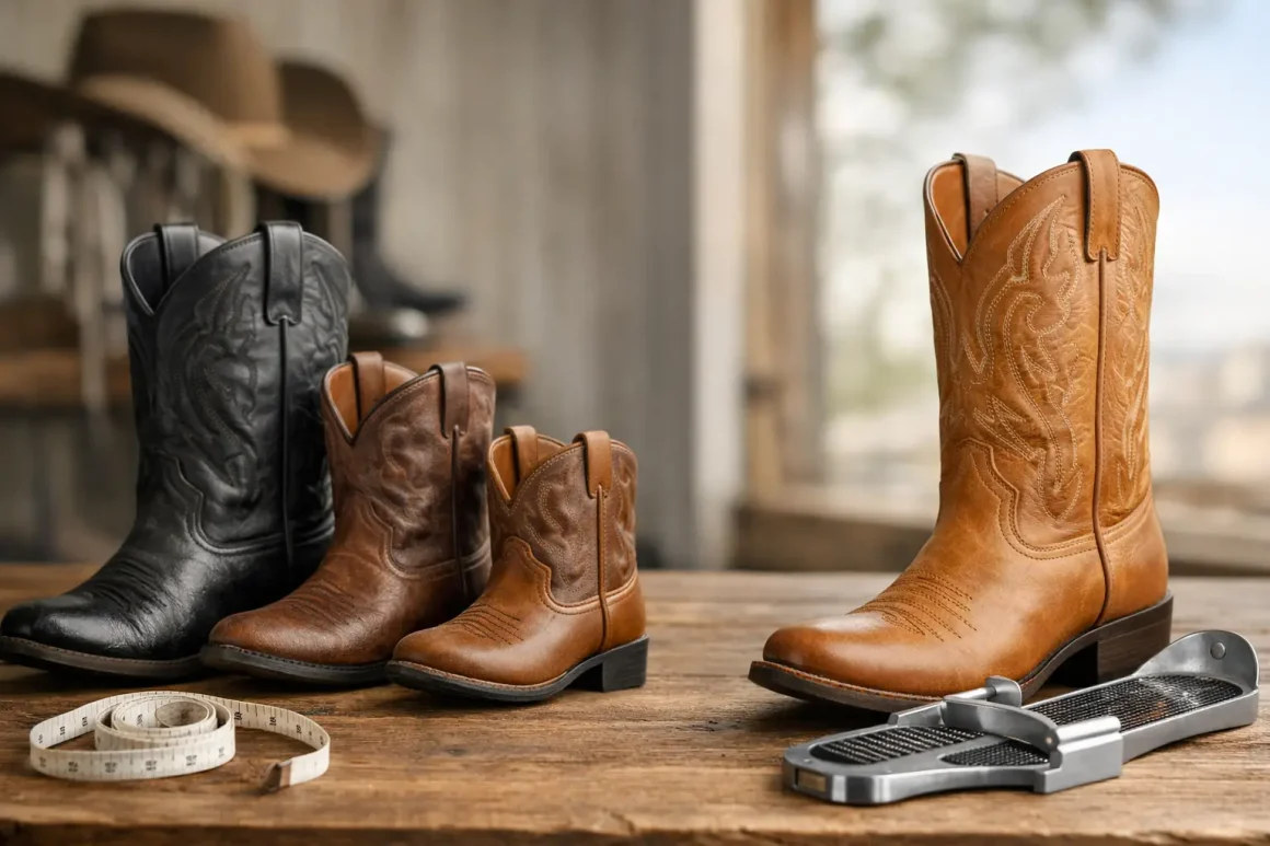 Guia de tamanhos de bota texana