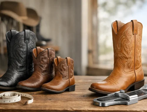 Guia de tamanhos de bota texana