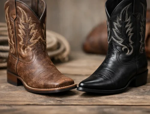 Bota texana bico quadrado vs bico fino