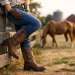 Botas country femininas resistentes para fazenda