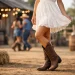 Como combinar bota texana com vestido festa country