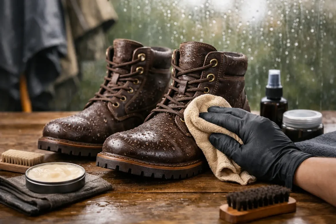 Como conservar bota de couro da chuva passo a passo