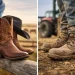 Comparar botas cowboy vs trabalho na fazenda
