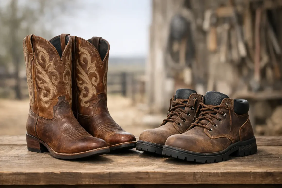 Diferenças entre bota texana e botina de trabalho