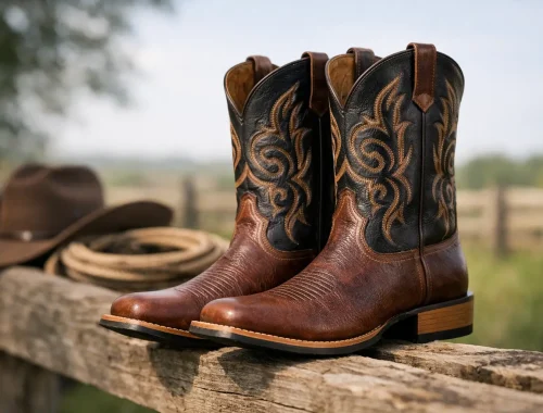 Bota texana masculina couro legítimo Rodeo West