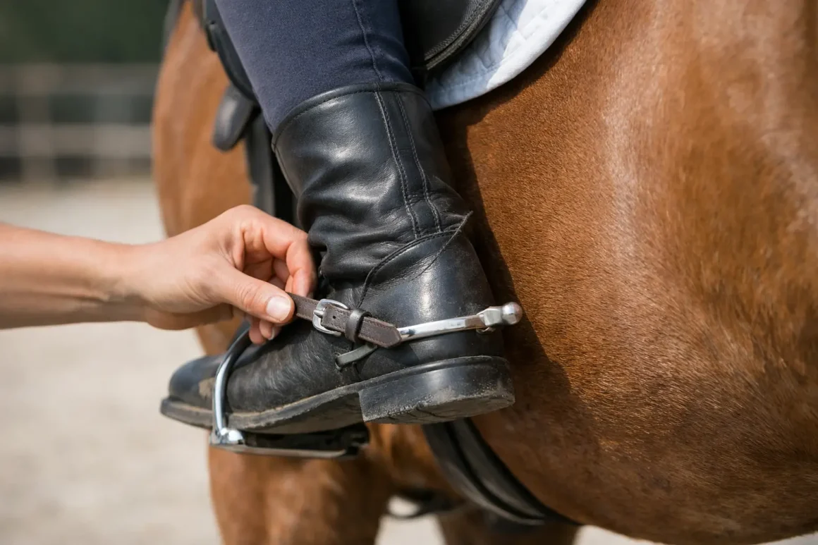 Como ajustar esporas sem machucar o cavalo