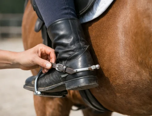 Como ajustar esporas sem machucar o cavalo