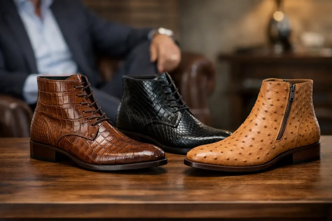 Guia de botas exóticas masculinas para acertar