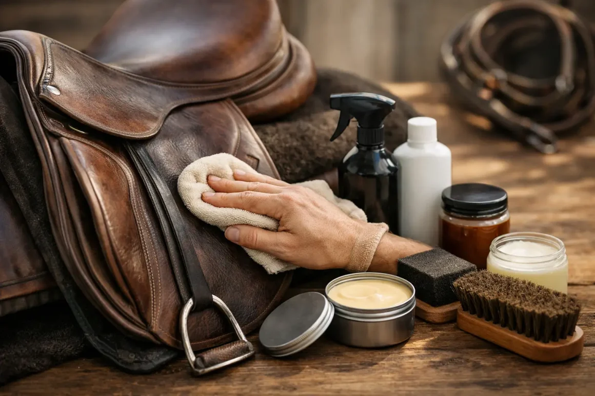 Produtos para limpar sela e conservar o couro